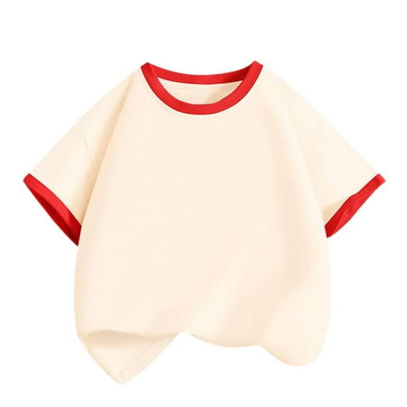 Aofany Toddler Girls Short Sleeve T-Shirts Plain Tshirt Basic Tee Shirts for Kids Casual Girl Summer Tops