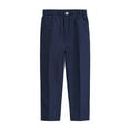 thumbnail image 1 of Aofany Toddler Kids Boys Fashion Casual Trousers Solid Color Stripe School Uniform Suit Pants Having Button Pockets Pants, 1 of 2