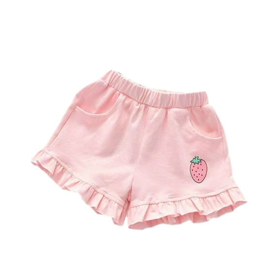 Aofany Toddler Kids Girls Flounce Shorts Summer Solid Color Ruffle Shorts Casual Elastic Outwear Pants