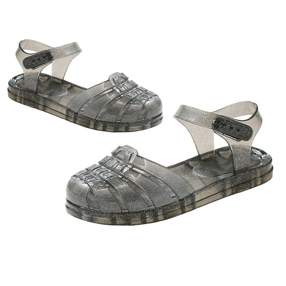 Aofany Toddler Shoes Baby Girls Cute Jelly Colors Hollow Out Non-slip Soft Sole Beach Roman Sandals