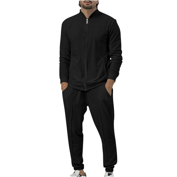 Aofany Tracksuit Mens 2 Piece Set Zipper Jacket with Drawtsring Jogger Sweatpants Sweatsuits Outfits Casual 2024 Fashion Lounge Set