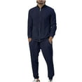 thumbnail image 1 of Aofany Tracksuit Mens 2 Piece Set Zipper Jacket with Drawtsring Jogger Sweatpants Sweatsuits Outfits Casual 2024 Fashion Lounge Set, 1 of 6