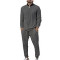 thumbnail image 1 of Aofany Tracksuit Mens 2 Piece Set Zipper Jacket with Drawtsring Jogger Sweatpants Sweatsuits Outfits Casual 2024 Fashion Lounge Set, 1 of 6