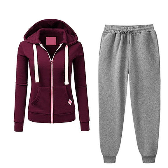 Aofany Tracksuit Womens Sweatsuit Set Long Sleeve Zip Up Jacket And Sweatpants 2 Piece Sports Outfit Joggers Set Womens Clothes