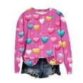 thumbnail image 1 of Aofany Valentine's Day Sweatshirt Women, Heart Print Sweatshirt, Crew Neck Long Sleeve Sweatshirts Ladies Casual Valentines Day Printed Long Sleeved Round Neck Tops, 1 of 4