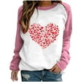thumbnail image 1 of Aofany Valentine's Day Sweatshirt Women Plus Size Pullover Heart Graphic Shirts Casual Long Sleeve Tops, 1 of 4