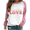 thumbnail image 1 of Aofany Valentine's Day Sweatshirt Women Plus Size Pullover Heart Graphic Shirts Casual Long Sleeve Tops, 1 of 4