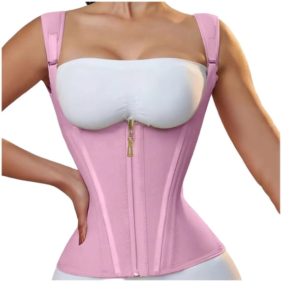 Aofany Waist Trainer for Women Corset Tops Tummy Control Shapewear Sport Girdle Workout Black Vest