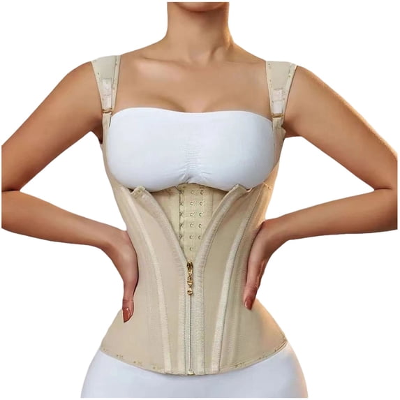 Aofany Waist Trainer for Women Corset Tops Tummy Control Shapewear Sport Girdle Workout Black Vest