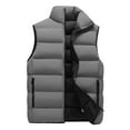 thumbnail image 1 of Aofany Winter Coat Men Winter Stand Collar Pure Color Waistcoat Vest Jacket Top Coat Mens Plus Size Winter Coats, 1 of 8