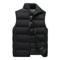 thumbnail image 1 of Aofany Winter Coat Men Winter Stand Collar Pure Color Waistcoat Vest Jacket Top Coat Mens Plus Size Winter Coats, 1 of 8