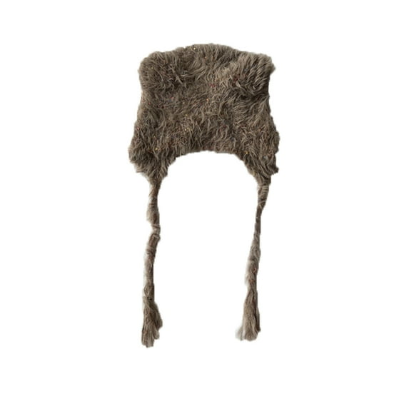 Aofany Winter Hats for Women Beanies with Ear-Flaps Straps Fleece Wool Knitted Thermal Warm Outdoor Ski Snow Solid Cap & Hat