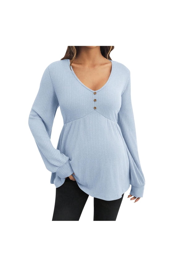 Winter Maternity Tops, Long Sleeve Maternity Tops, Nursing Maternity Shirts, Pregnant Women's Knitted Sweater Blousers
