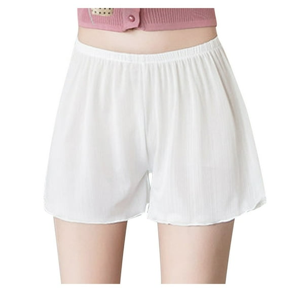 Aofany Woman Summer Plus Size Boxers Solid Color Loose Comfortable Underwear Anti Slip Pants