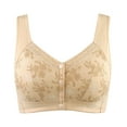 thumbnail image 1 of Aofany Woman's Plus Size Print Lace Bras No Rims Front Button Vest Bras Comfortable Breathable Underwear, 1 of 8