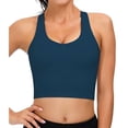 thumbnail image 1 of Aofany Women Casual Padded Sports Yoga Bra Tank Top Fitness Workout Running Sleeveless Blouse T-shirt, 1 of 5