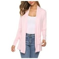 thumbnail image 1 of Aofany Women Lightweight Cardigans Open Front Casual Solid Color Long Sleeve Knit Sweater Cover Up with Pockets, 1 of 1