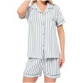 thumbnail image 1 of Aofany Women Pajamas Set Short Sleeve Sleepwear Button Down Nightwear Soft Lounge Sets, 1 of 6