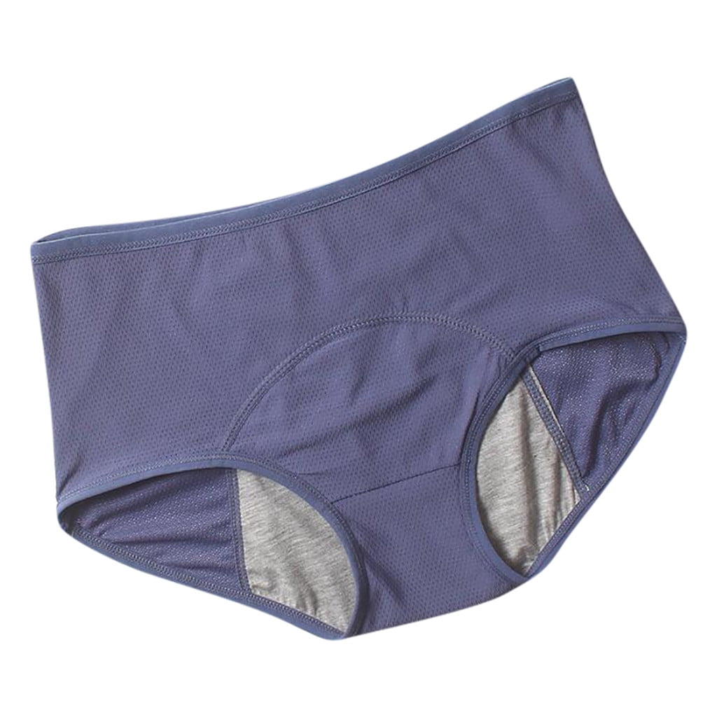 Aofany Women Plus Size Comfortable Breathalbe Panties Leak Proof Menstrual  Period Underwear Solid Color Everyday Briefs