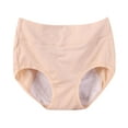 thumbnail image 1 of Aofany Women Plus Size Comfortable Breathalbe Panties Leak Proof Menstrual Period Underwear Solid Color Everyday Briefs, 1 of 7