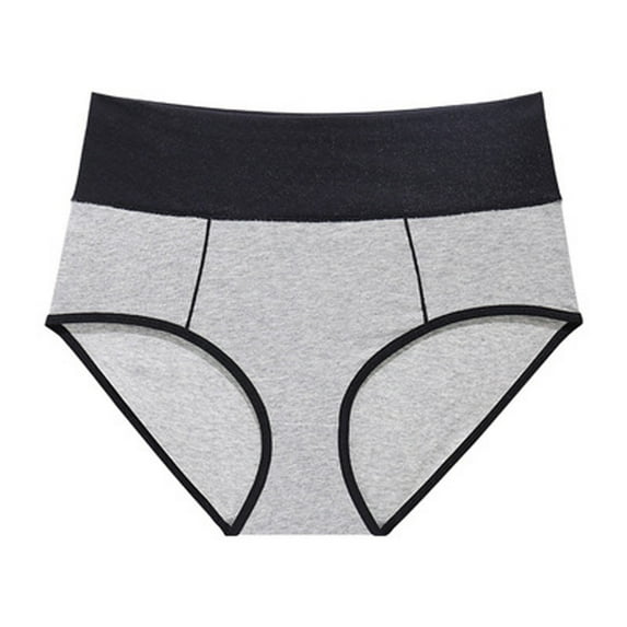 Aofany Women Plus Size High Waist Panties Fashion Breathable Soft Stretch Everyday Briefs Patchwork Sports Underwear