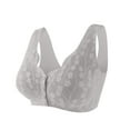 thumbnail image 1 of Aofany Women Plus Size Lace Bras Wire Free Front Open Buckle Vest Top Underwears Everyday Bras, 1 of 4