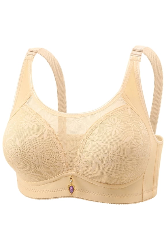 Women Plus Size Wirefree Bras for Women Full Coverage No Underwire Everyday Bras Comfortable Wireless Bras, 38B/C-44B/C