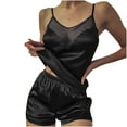 thumbnail image 1 of Aofany Women Satin Pajamas Sets Short Pj Set Soft Cami Sleepwear Lounge 2-Piece Homewear Set, 1 of 5