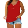 thumbnail image 1 of Aofany Women Summer Sleeveless Tank Tops Casual V Neck Plus Size Loose Fit Tunics Comfy Cotton Blouse, 1 of 5