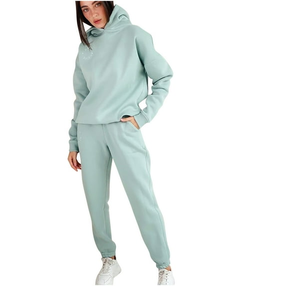 Aofany Women Sweatpants Set 2PCS Outfits Sports Tracksuits Long Sleeve Pullover Hoodies Sweatshirt And Sweatpants Suit