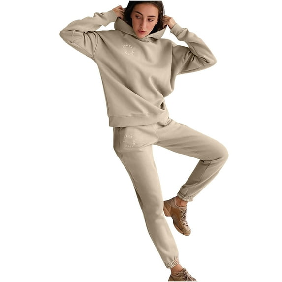 Aofany Women Sweatpants Set 2PCS Outfits Sports Tracksuits Long Sleeve Pullover Hoodies Sweatshirt And Sweatpants Suit