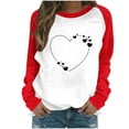 thumbnail image 1 of Aofany Women Valentines Day Pullover Sweatshirts Long Sleeve Love Heart Sweater Crewneck Casual Tops T-Shirts, Valentine's Day Shirts for Women, 1 of 4