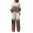 thumbnail image 1 of Aofany Women's 2 Piece Outfits Long Sleeve Top Wide Leg Pants Set Lounge Sets with Pockets, 1 of 5