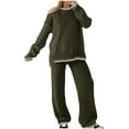 thumbnail image 1 of Aofany Women's 2 Piece Outfits Solid Sweater Set Long Sleeve Pullover Sweater And Casual Pants Loose Fit Lounge Set, 1 of 5