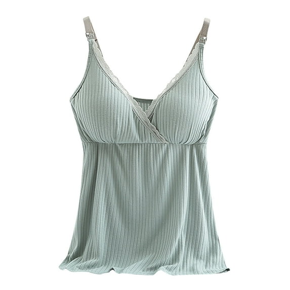 Aofany Women's Breast Feeding Tops Maternity Nursing Cami Shirt Basic Tank Undershirt