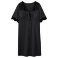 thumbnail image 1 of Aofany Women's Built-in Shelf Bra Nightgown Casual Lounge Pajama Shirt Dress Sleepwear Short Sleeve Soft Comfy Sleep Nightdress, 1 of 6