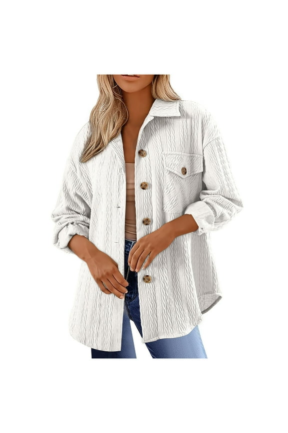 Women's Cardigan Jackets Lightweight Long Sleeve Button Jacket Spring Fall Coats Outwear with Pockets