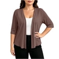 thumbnail image 1 of Aofany Women's Cardigans Lightweight Casual Half Sleeve Front Open Cardigan Sweaters for Women Plus Size, 1 of 7