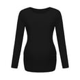 thumbnail image 1 of Aofany Women's Casual Maternity Shirts Long Sleeve Soft and Comfy Pregnancy Tee Tops Side Ruched Maternity Clothes, 1 of 6