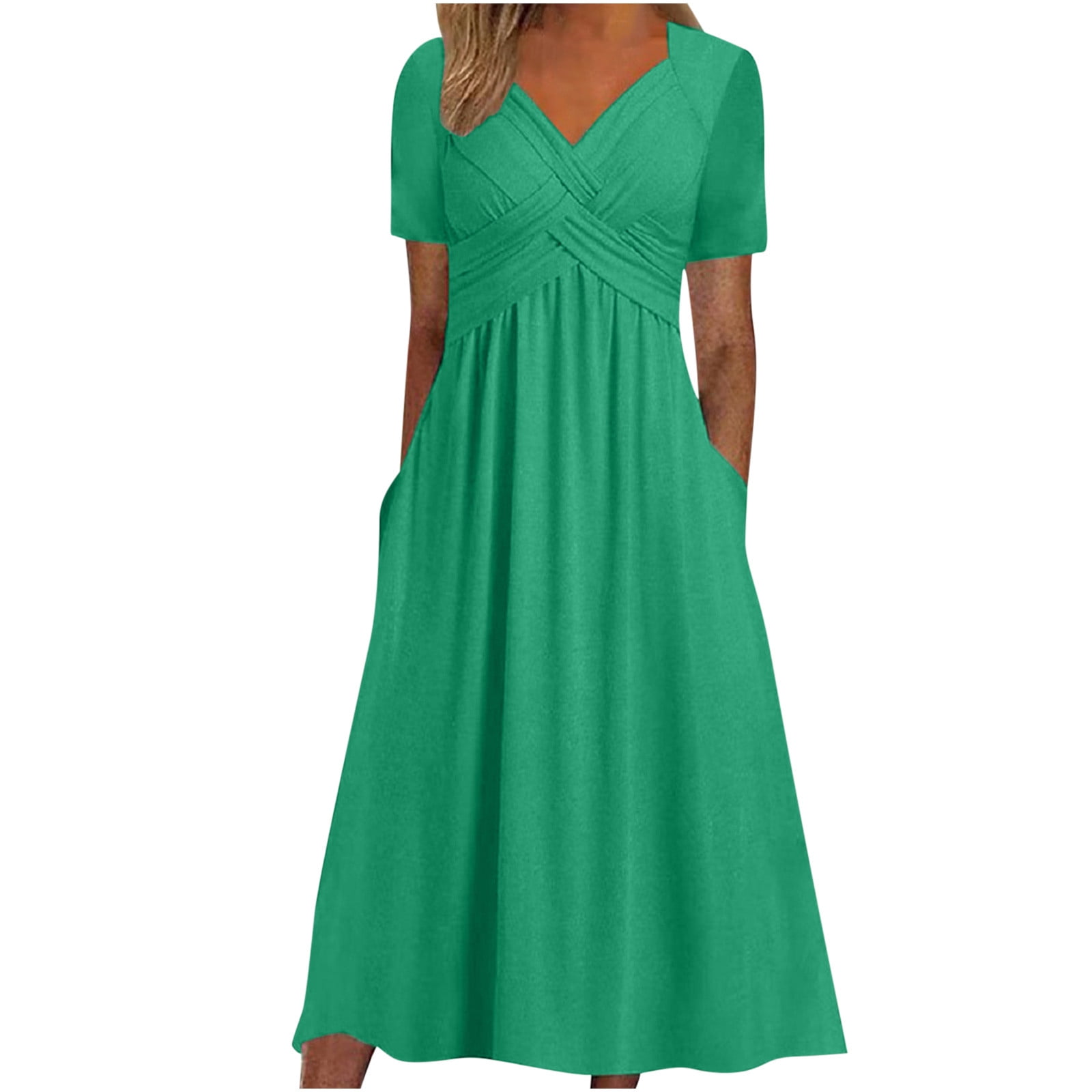 Women's Short Sleeve Mini Dress  Crewneck Keyhole, Flowy Loose Fit, Casual  Beach Or Everyday Dress White Flowy Mini Dress