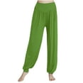 thumbnail image 1 of Aofany Women's Casual Sports Pants High Waist Solid Daily Loose Cuffed Pants Athletics Workout Yoga Trousers, 1 of 3