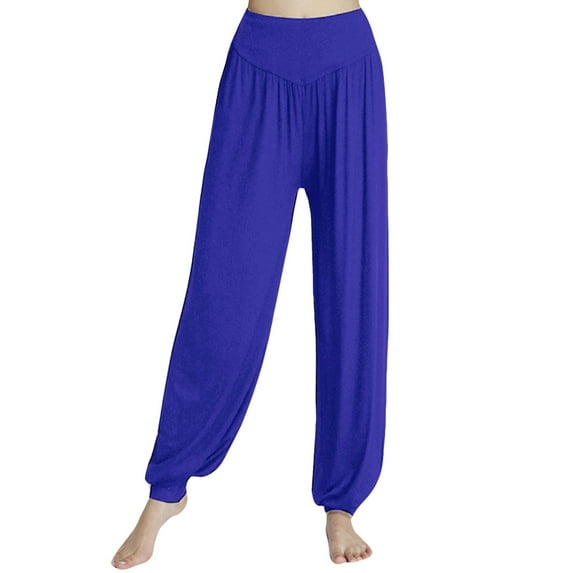 Aofany Women's Casual Sports Pants High Waist Solid Daily Loose Cuffed Pants Athletics Workout Yoga Trousers
