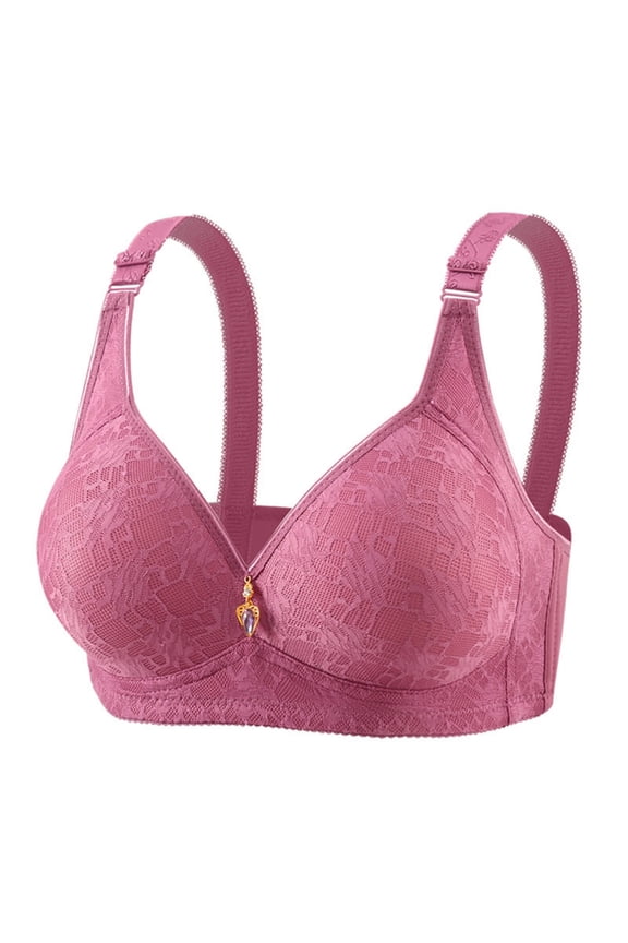 Women's Comfort Wire Free Bras Lightly Lined Breathable Brassiere Plus Size Push Up Bra Full-Coverage Bralettes Everyday Bras, 36B/C-42B/C