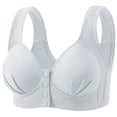 thumbnail image 1 of Aofany Women's Front Button Closure Bra Breathable Comfort No Underwire Full-coverage Bra Senior Wirefree Bra, Lift & Support, 36B/C-46B/C, 1 of 7