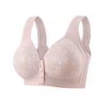 thumbnail image 1 of Aofany Women's Front Button Closure Bra Breathable Comfort No Underwire Full-coverage Bra Senior Wirefree Bra, Lift & Support, 36B/C-46B/C, 1 of 7