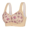 thumbnail image 1 of Aofany Women's Front Button Closure Bras Comfort Full Coverage Bra Senior Front-Closing Wirefree Bras, 36B/C-46B/C, 1 of 6