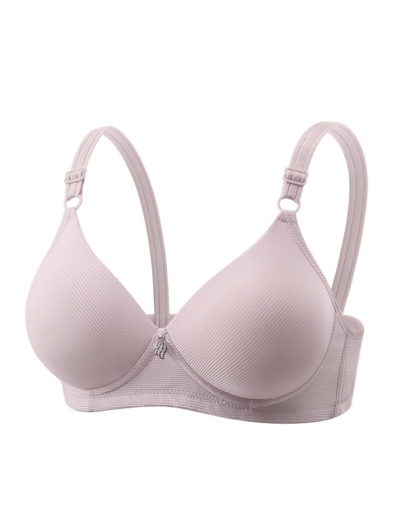 Women's Full Coverage Smoothing Supportive Bras Underwire Plunge Padded Comfortable Smoothing T-Shirt Bra with Adjustable Spaghetti Strap, 36B/B-44B/C
