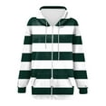 thumbnail image 1 of Aofany Women's Full Zip Up Hoodie Long Sleeve Lightweight Hooded Sweatshirts Fall Tops Stripes Fashion Pockets Jacket Coat, 1 of 3