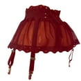 thumbnail image 1 of Aofany Women's High Waist Solid Color Sexy Mesh Garter Skirt Sexy Lingerie Skirt, 1 of 4