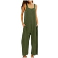 thumbnail image 1 of Aofany Women's Loose Adjustable Sleeveless Jumpsuit Fashion Solid Color Double Pocket Overalls Casual Wide Leg Rompers, 1 of 6